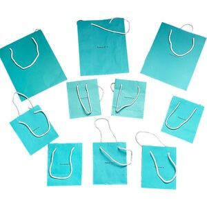 Authentic Lot of 10 Tiffany & Co. Small & Large Shopping Bags